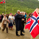 King Harald and Queen Sonja arrive in Spansdalen  (Photo: Terje Bendiksby / Scanpix)